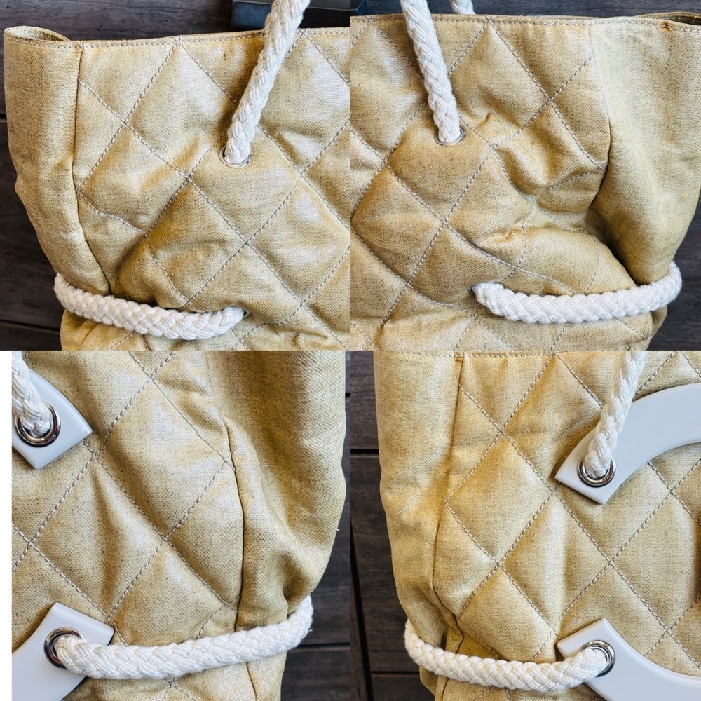 🌸 Rare!! Chanel Limited Edition 2008 Cruise Yacht Coated Canvas tote bag🌸 - Picture 8 of 15